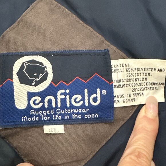 Penfield Vintage Mens Rugged Outerwear Duck Down Winter Coat Jacket Size XL Warm - Picture 3 of 11